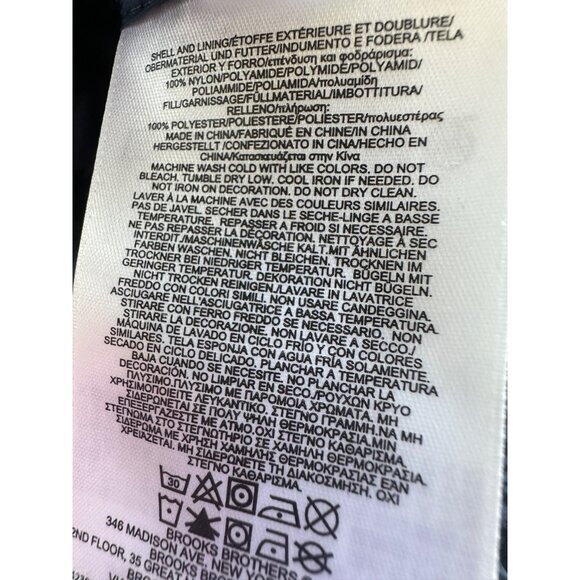 Brooks Brothers Red Fleece Puffer Vest Youth Large Blue Full Zip Lightweight - Picture 6 of 7